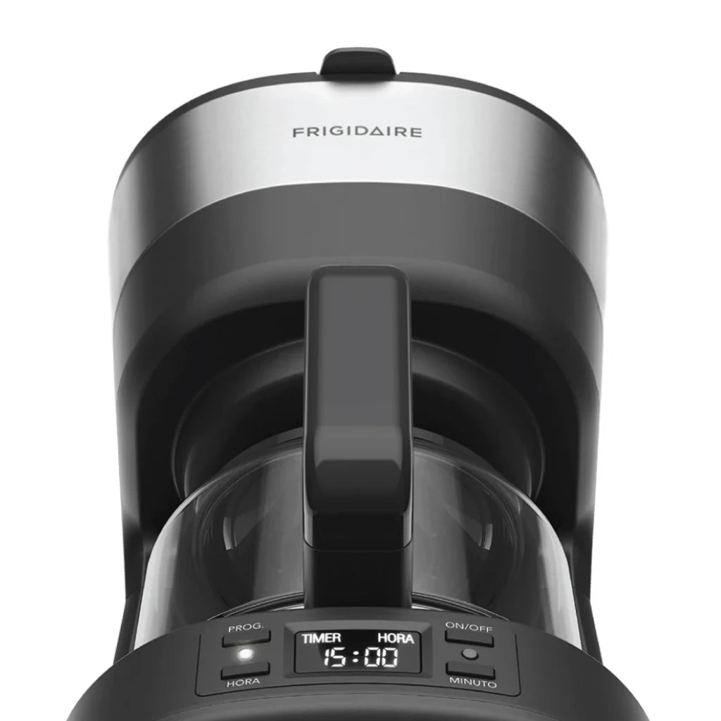 Cafetera Frigidaire FCM25 1.2L con Jarra de Vidrio, Timer y Display Digital