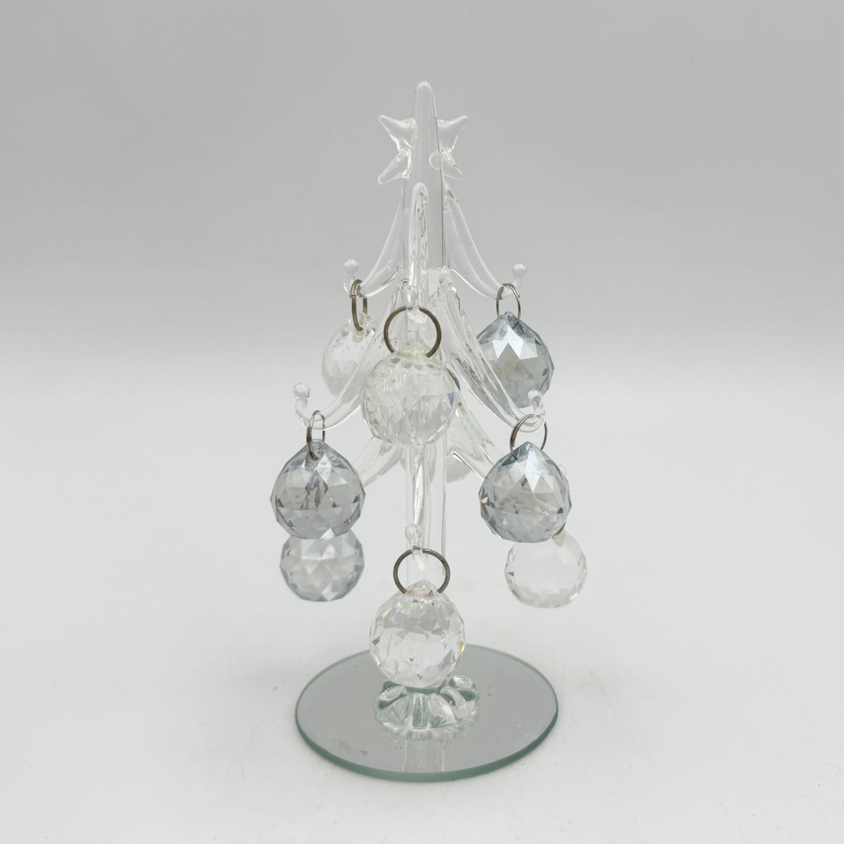 NAV ADORNO VIDRIO ARBOL PLATA