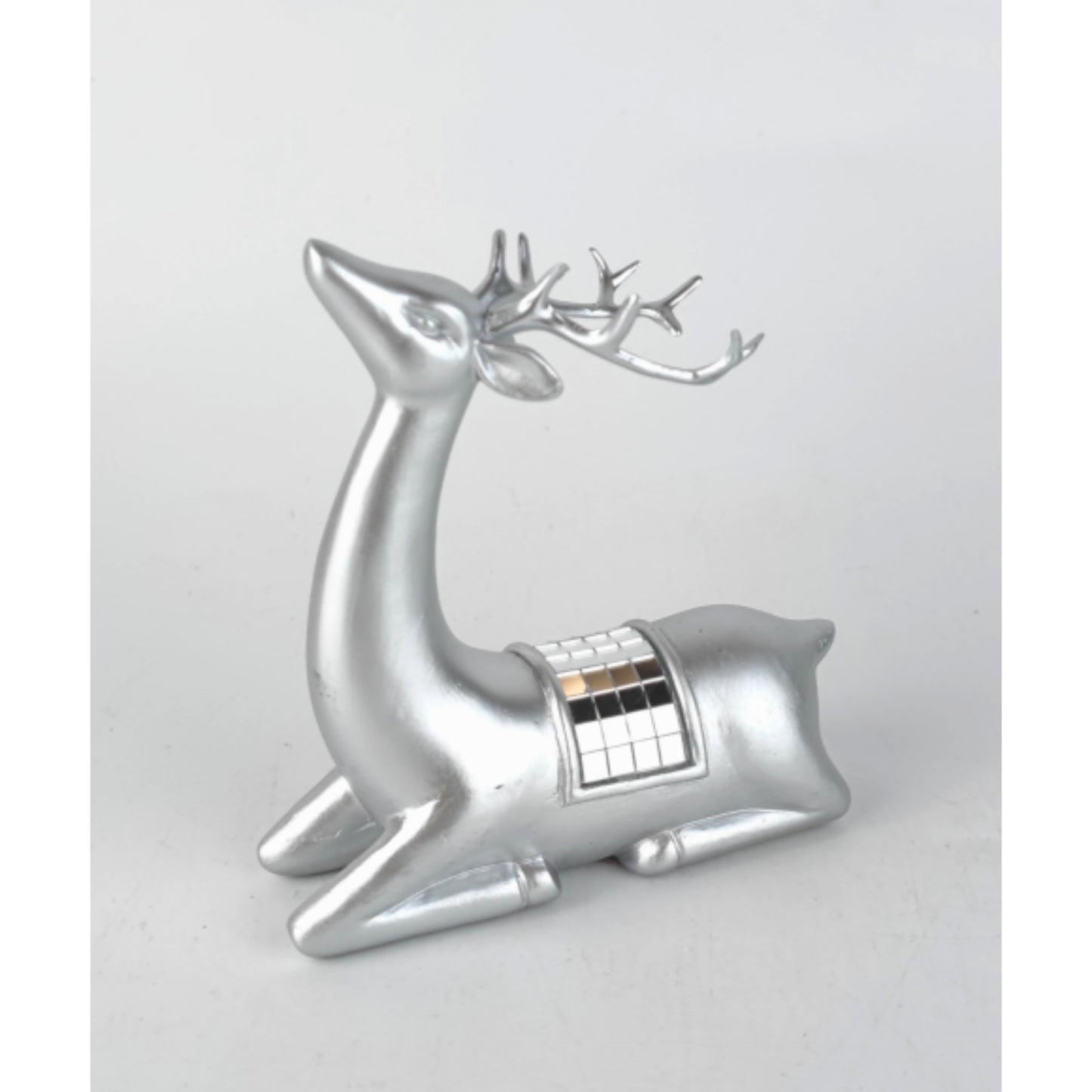NAV ADORNO VENADO PLATA 13CM