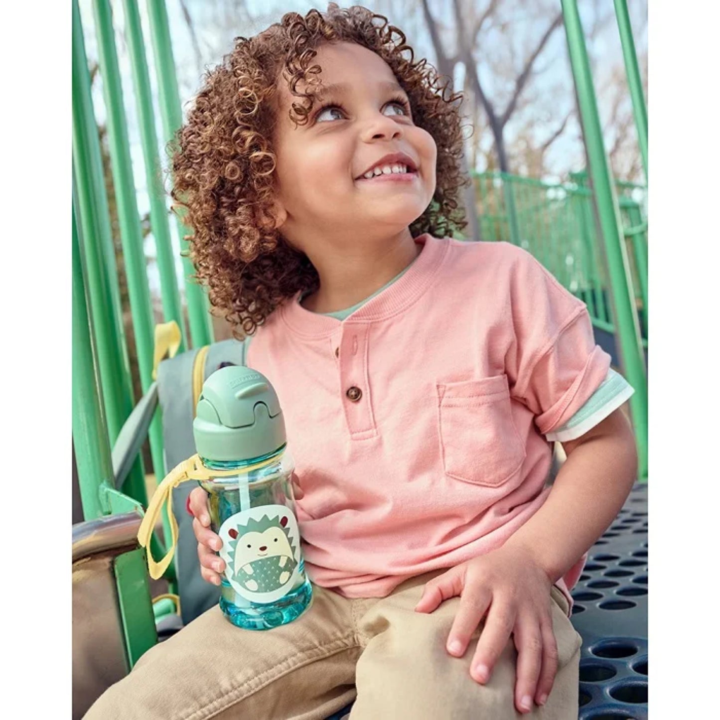 Botella Infantil Skip Hop Zoo Tritan con Pajilla Erizo 355ml