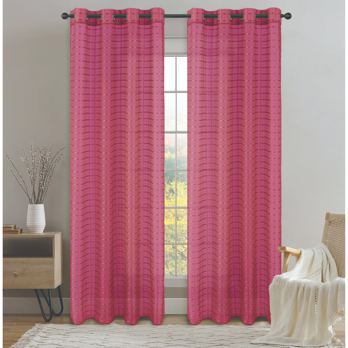 CORTINA PSALA SHEER 53X90 ROSADO