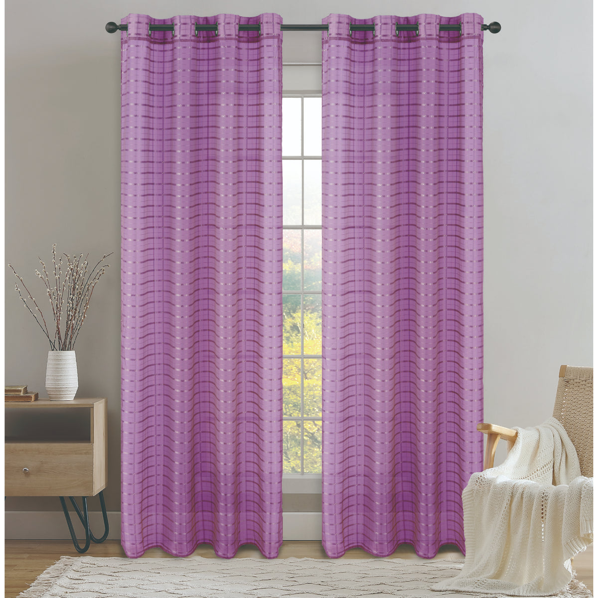 CORTINA PSALA SHEER 53X90 MORADO