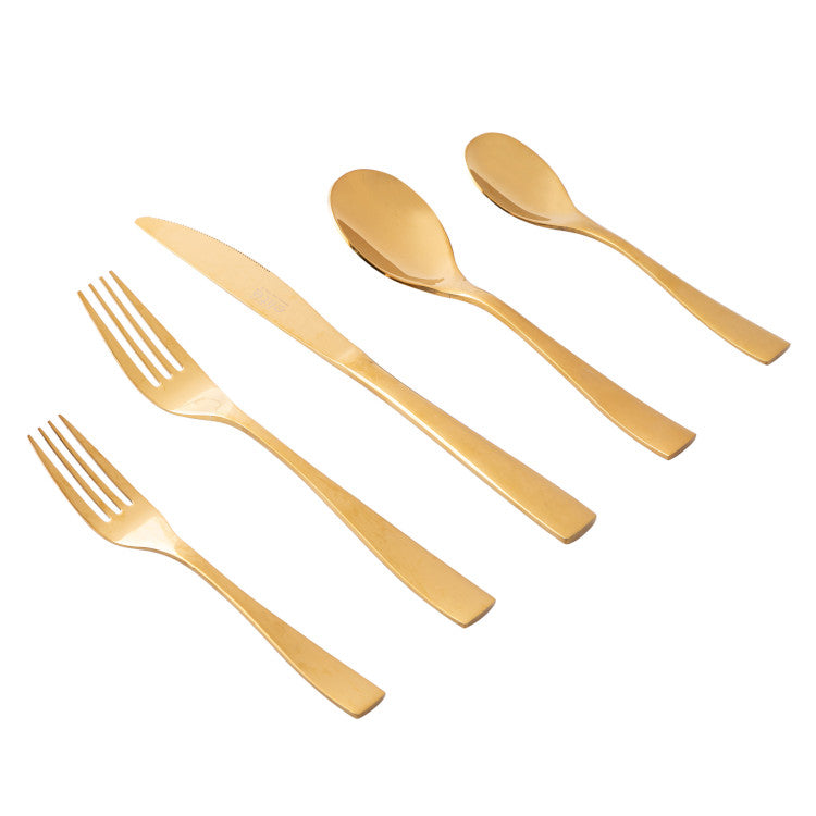 SET DCUBIERTOS HOLLAND 20PZS DORADO