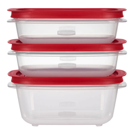 Set 3 Recipientes Rubbermaid 0.1L (0.5 Tazas) – Sistema Hermético