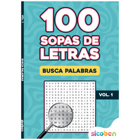 Libro de Actividades Sopa de Letras Sicoben - 100 Páginas - Código Surtido