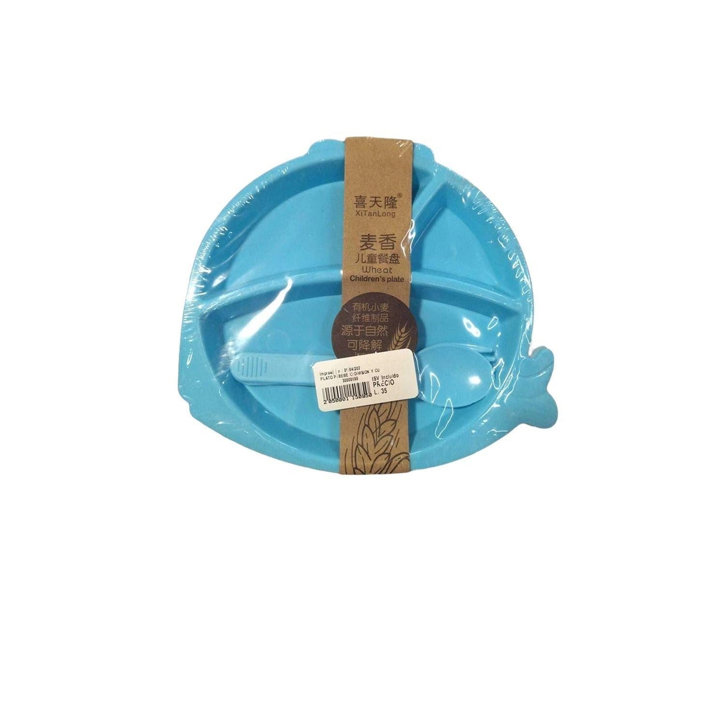 PLATO P/ BEBE C/ DIVISION Y CUBIERTOS