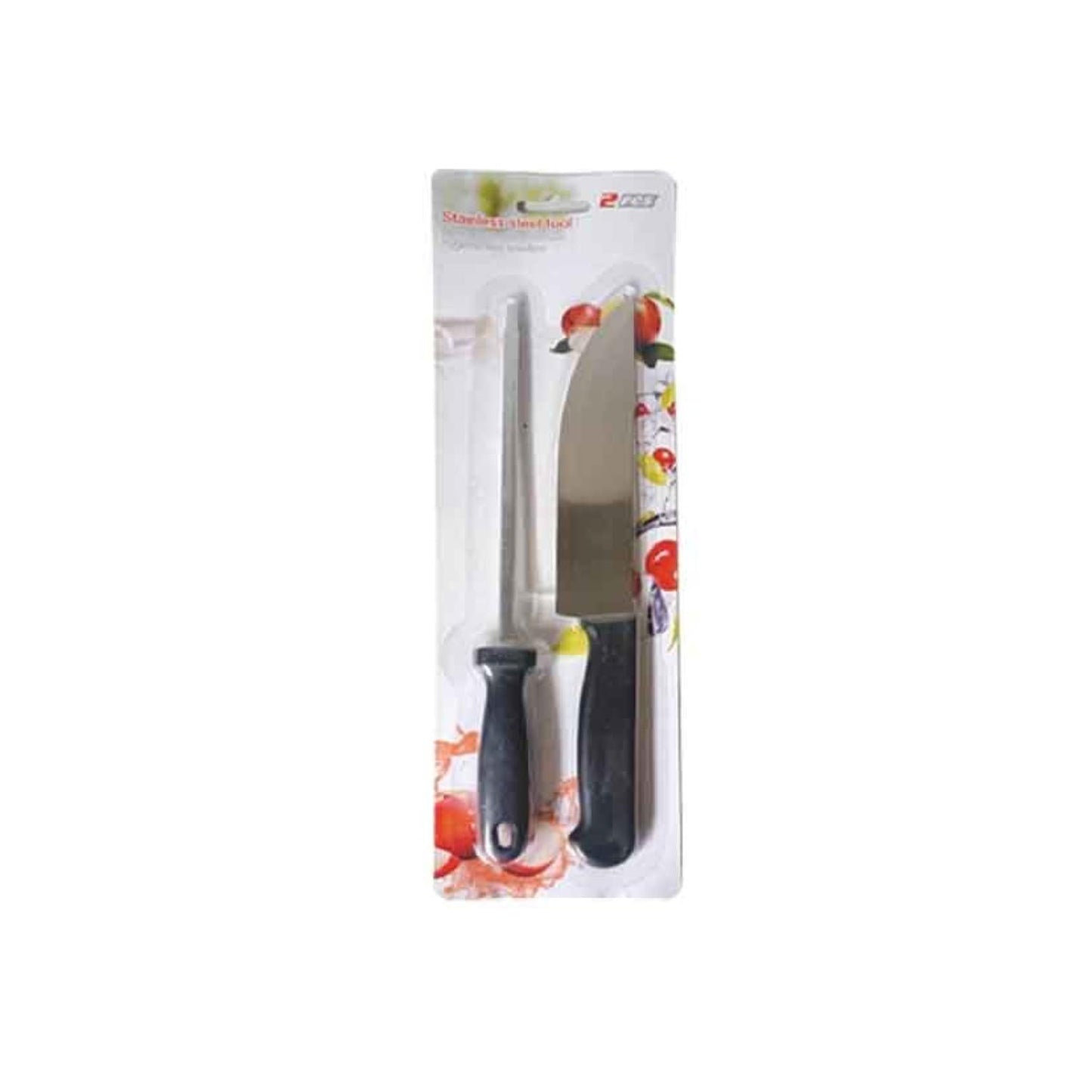 SET CUCHILLO+AFILADOR PLASTICO