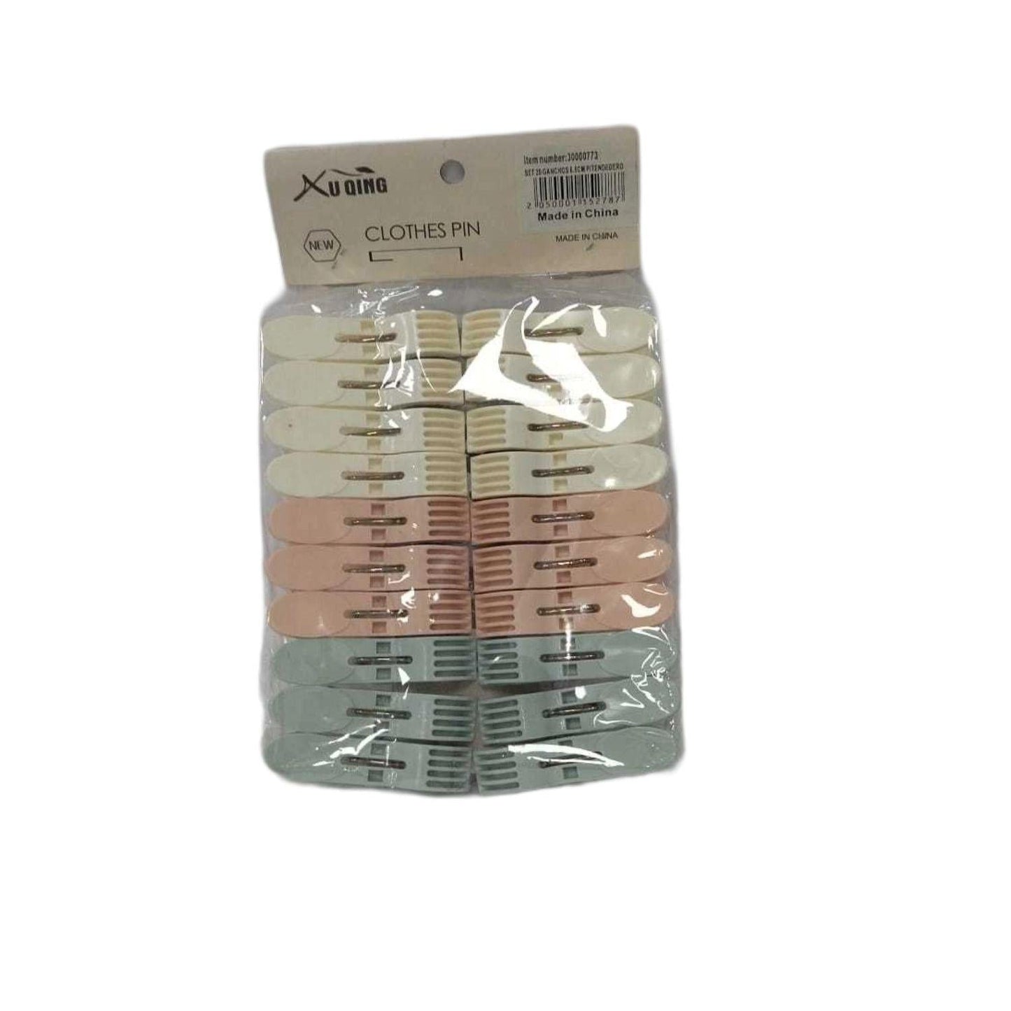 SET 20 GANCHOS 6.5CM P/TENDEDERO