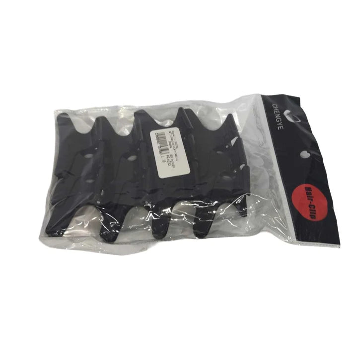 SET 12 GANCHOS 8.5CM P/CABELLO NEGRO