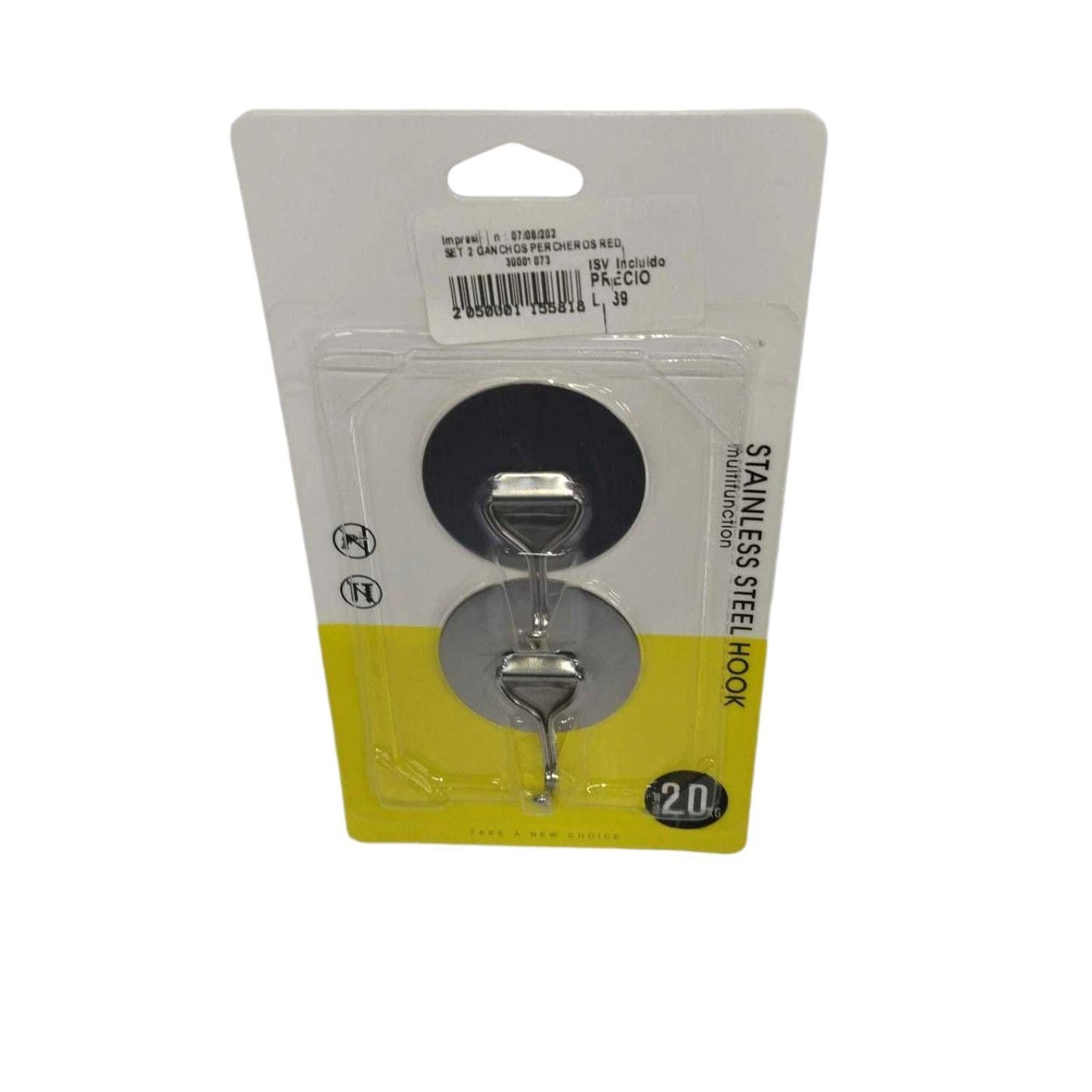 SET OF 2 RED COAT HOOKS.