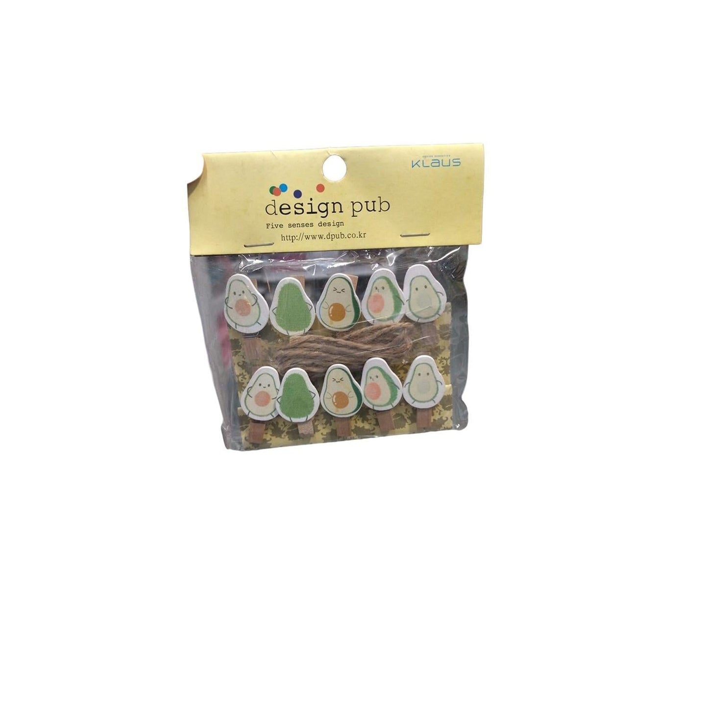 10PC AVOCADO WOODEN HOOK