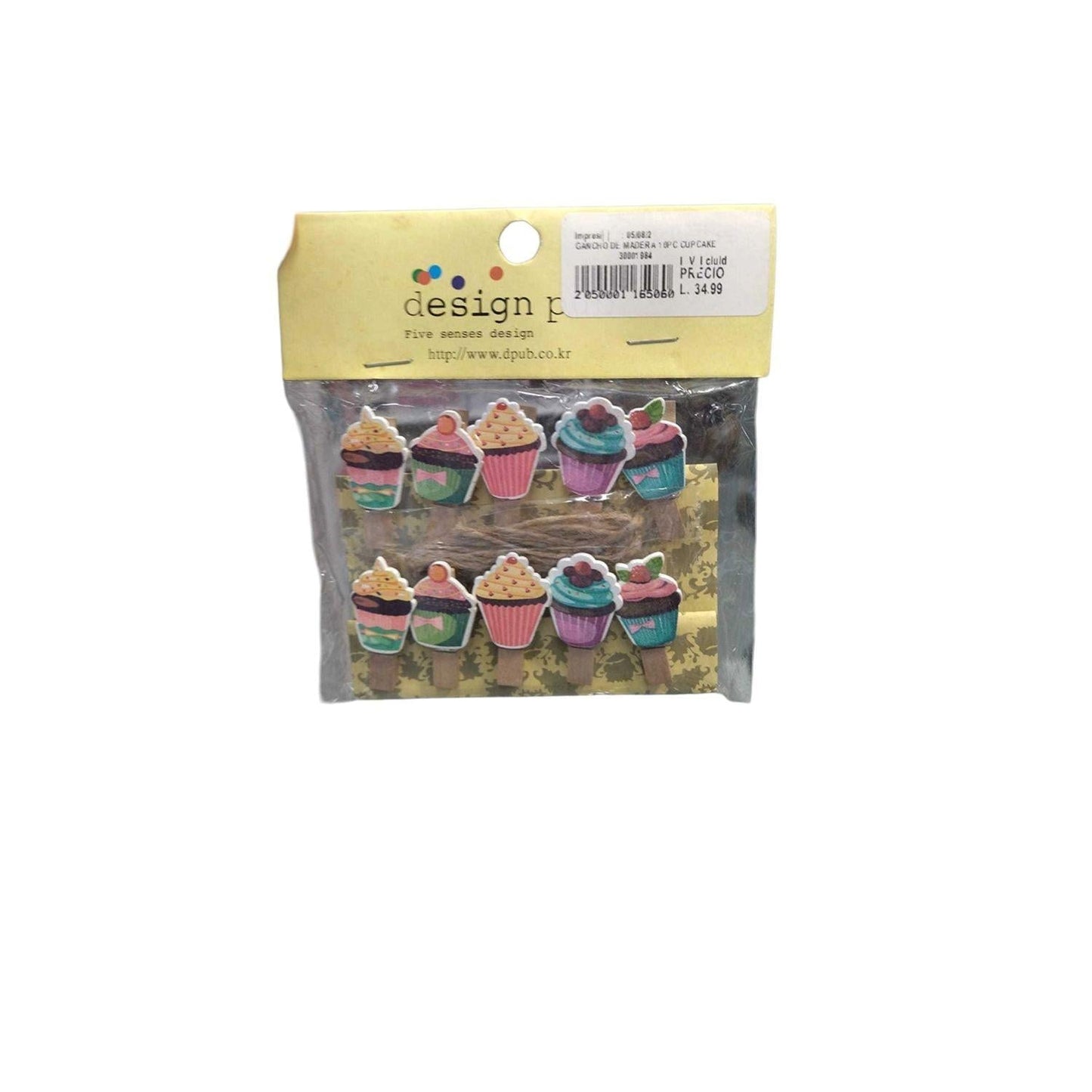 10PC CUPCAKE WOODEN HOOK