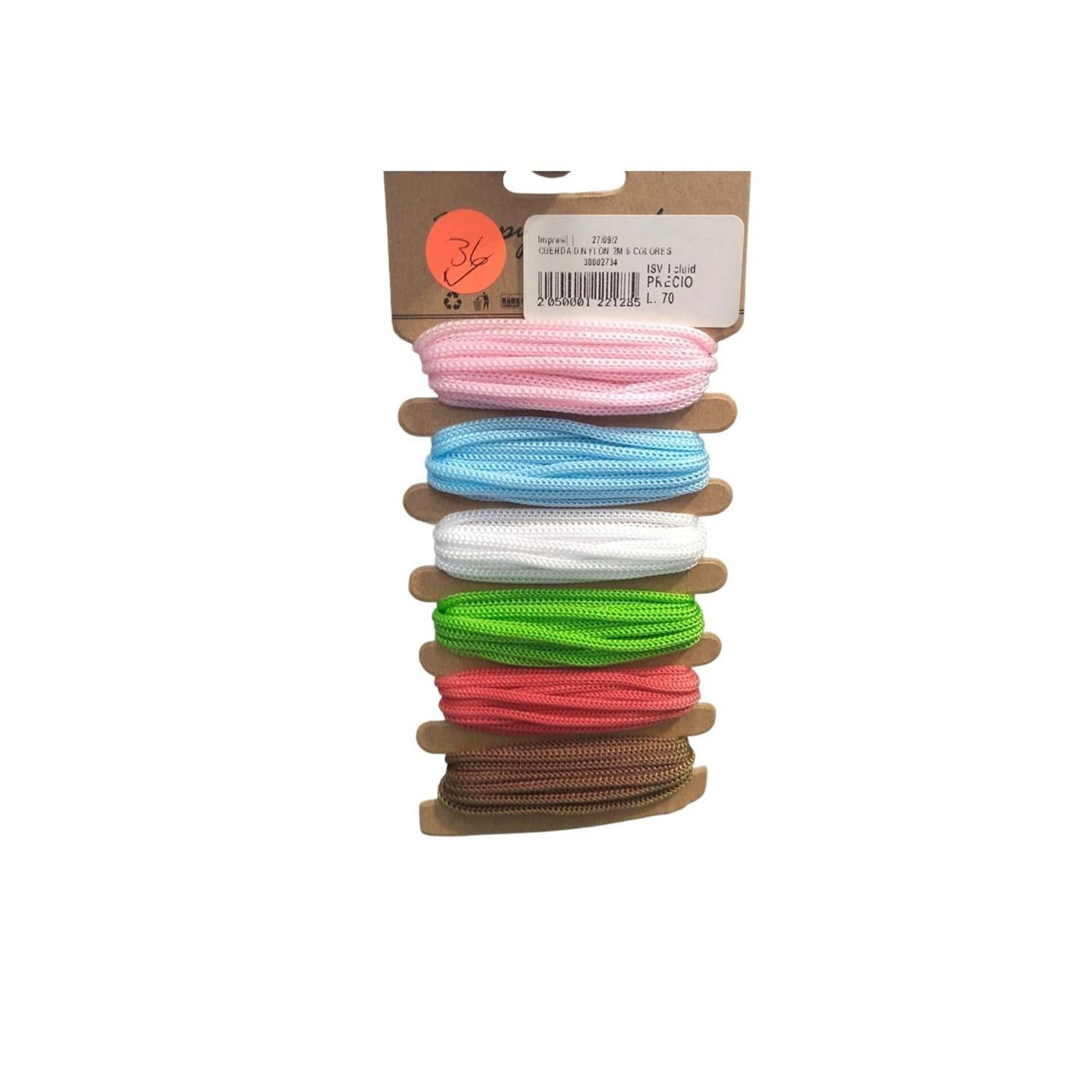 CUERDA D/NYLON 2M 6 COLORES