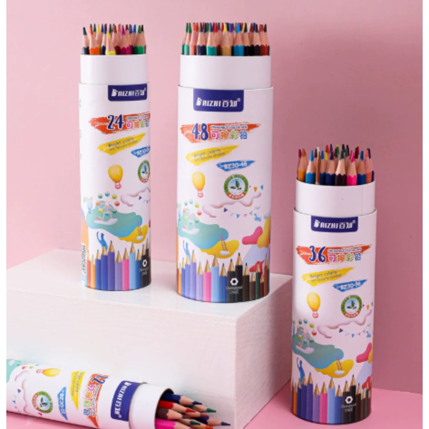 Caja de Lápices de Color 24 Pzs Surtida