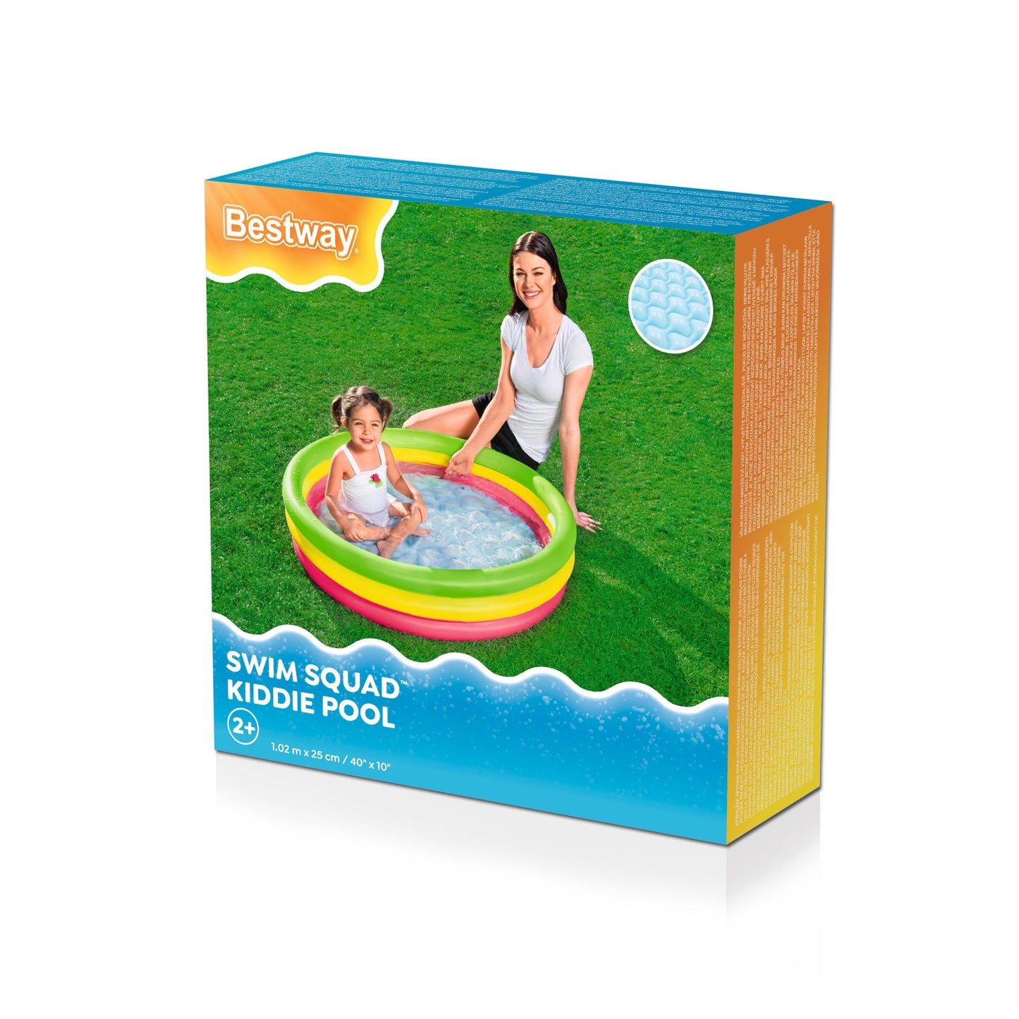 INFLATABLE POOL FOR CHILDREN WITH 3 RINGS, 1.02M