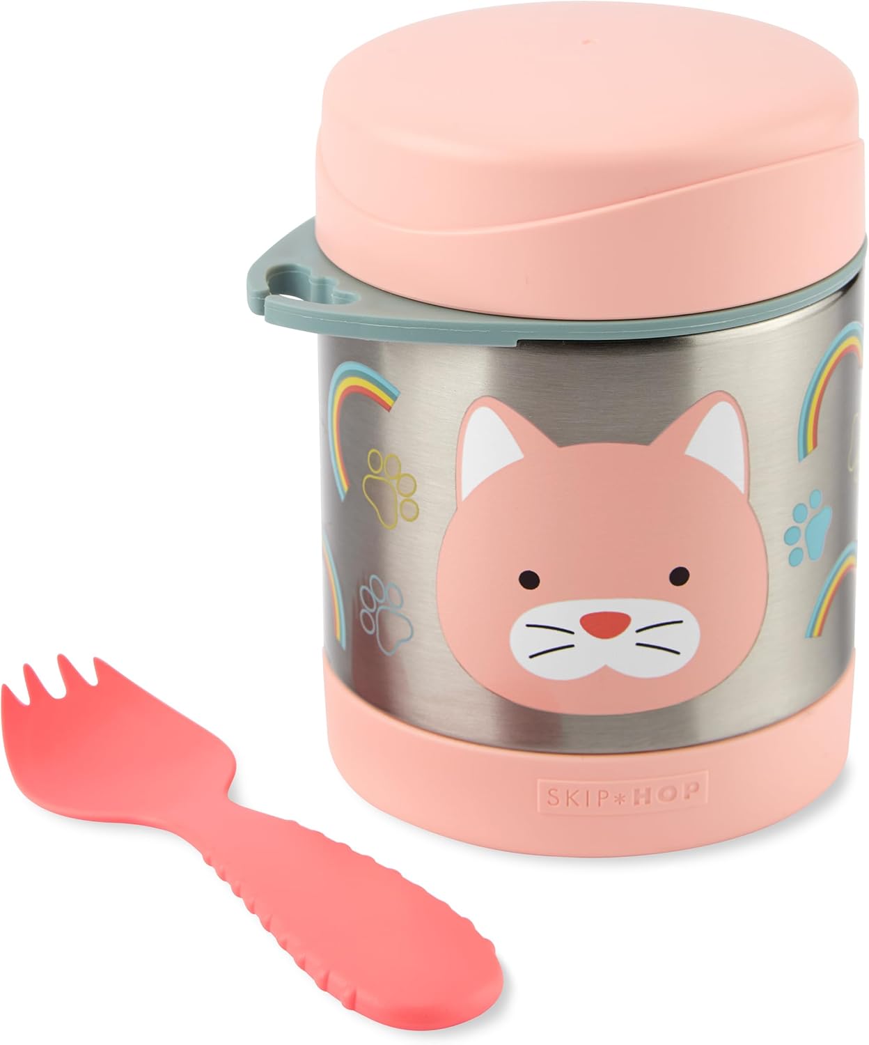 Tarro de Comida Térmico Skip Hop Zoo Cat 9Q337210 - Contenedor de Acero Inoxidable 325 ml
