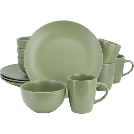 Set de Vajilla Everyday Plus 12 Piezas - Color Verde