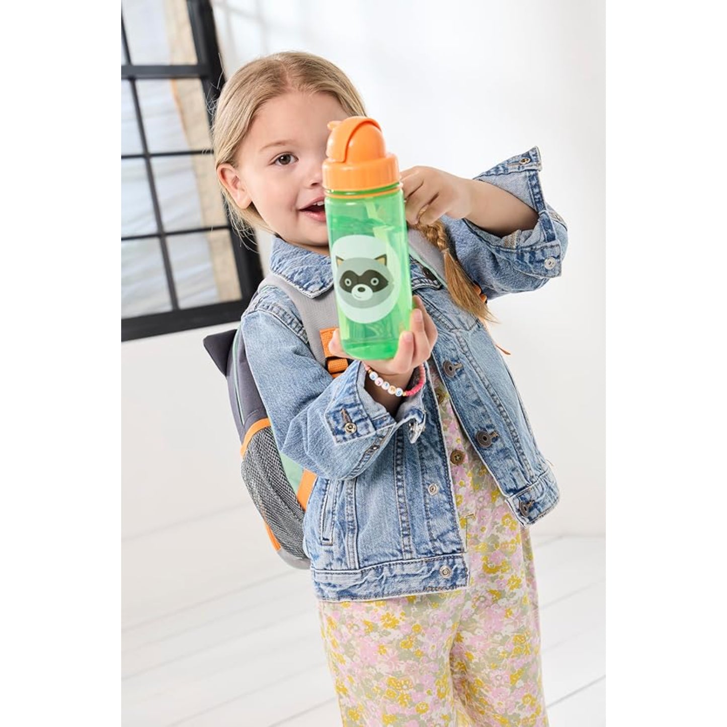 Botella de Tritan con Pajilla Skip Hop Zoo Raccoon 13oz