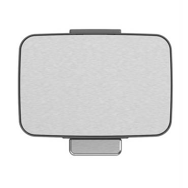 Basurero metálico con pedal 50 litros de EKO en color plateado visto desde arriba