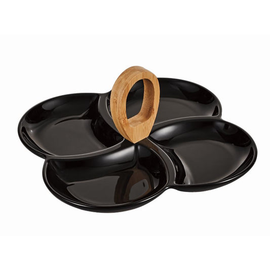 Bandeja para Aperitivos con Mango HJ23920 - Blanco