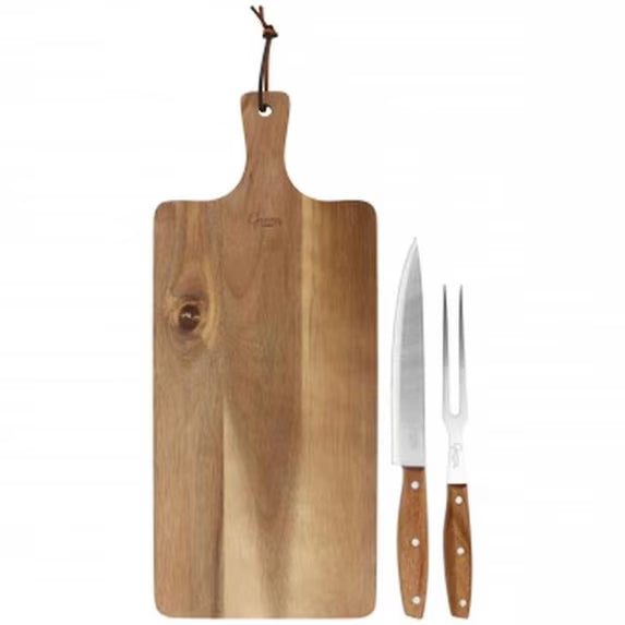 SET TABLA PCARNES CUCHILLOS ACERO INO