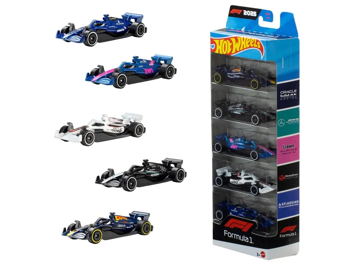 HOT WHEELS AUTOS CARRERA F1 5PACK