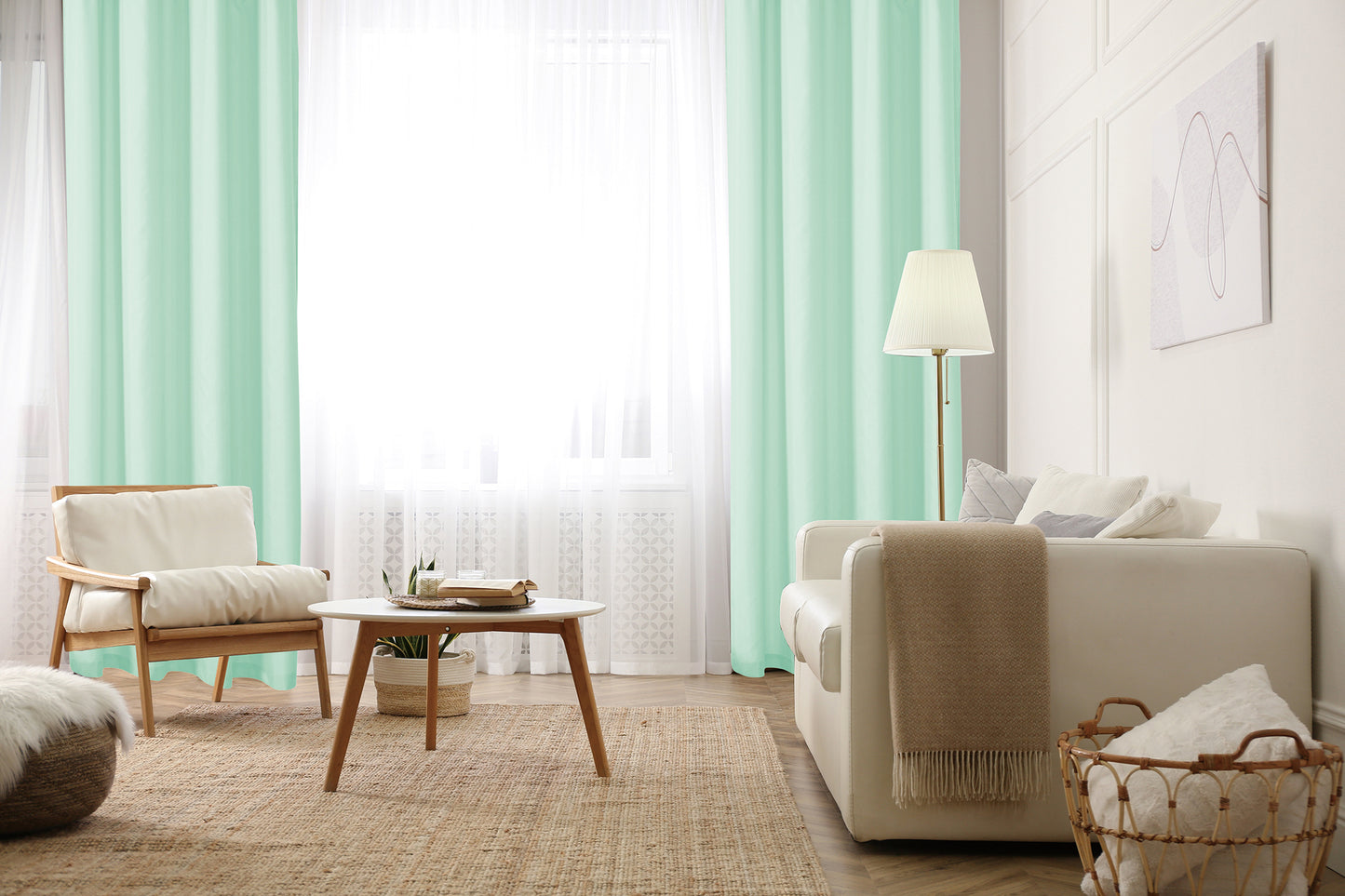 Cortina Decorativa para Sala - Estilo Skyline Furniture Venya - Color Honey