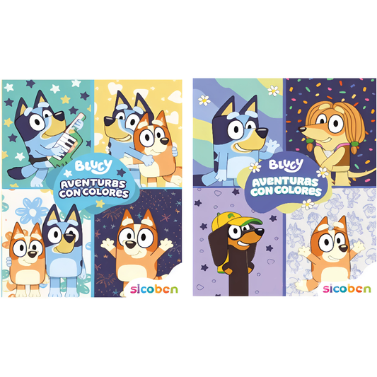 Libro de Colorear Bluey 16 Páginas 197x270 mm Papel 100%