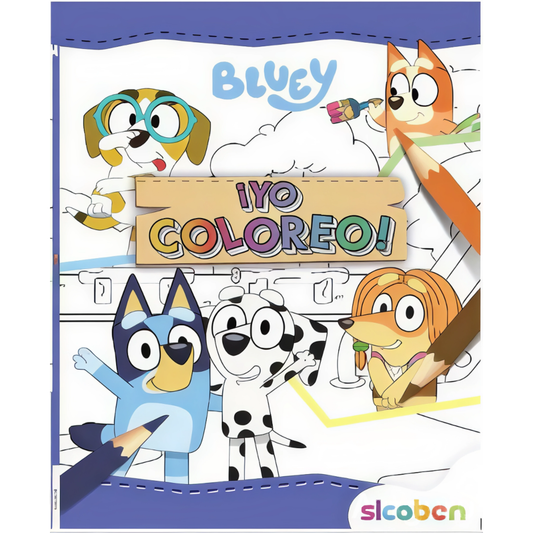 Libro de Colorear Bluey 24 Páginas 197x270 mm Papel 100% SICOBEN