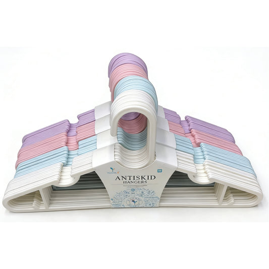 Ganchos de ropa multicolor Antiskid, vista superior, ideales para el almacenamiento