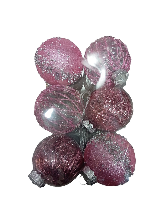 NAV. SET 6 PELOTAS 8CM ROSADO