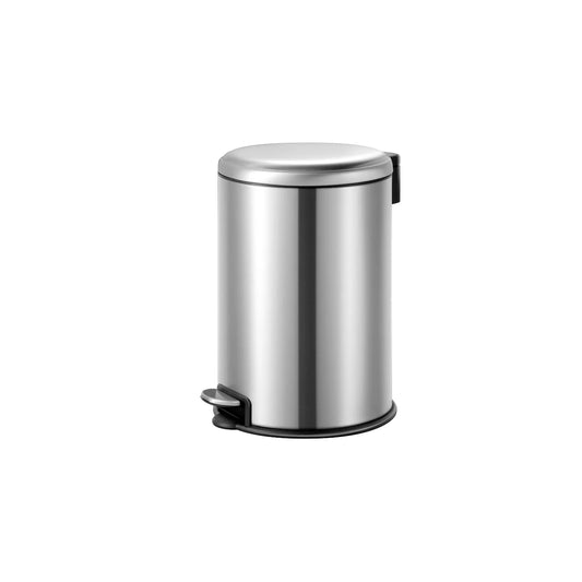 Basurero metálico con pedal EKO modelo LL02 en acero inoxidable de cocina