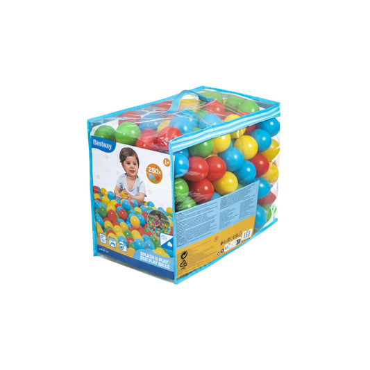 Pelotas de colores para piscina en paquete de 250, ideales para juegos acuáticos y diversión