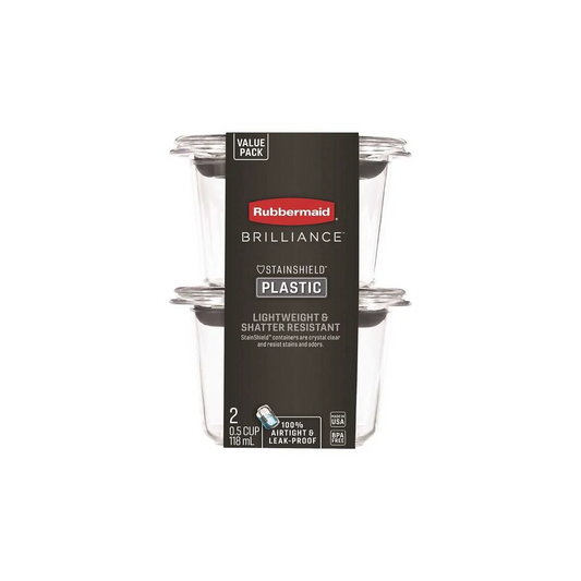 Set 2 Recipientes Rubbermaid 1.2L (5 Tazas) – Sistema Easy Find Lids