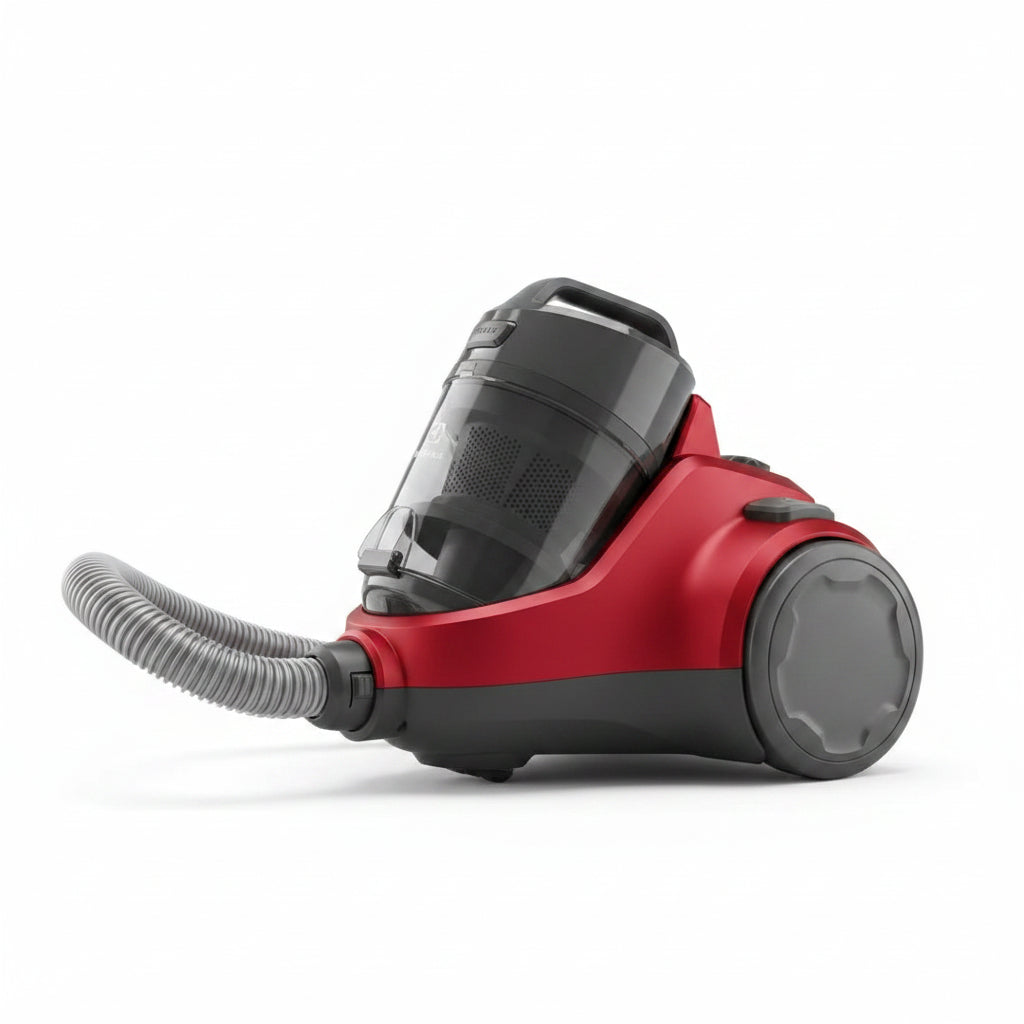 Aspiradora Electrolux roja lateral con diseño moderno y eficiencia para limpieza en el hogar