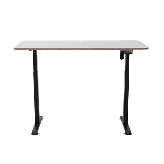 Escritorio moderno en color madera con ajuste de altura, ideal para oficina