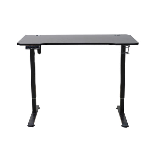 Escritorio negro frontal, ajustable, ideal para oficina