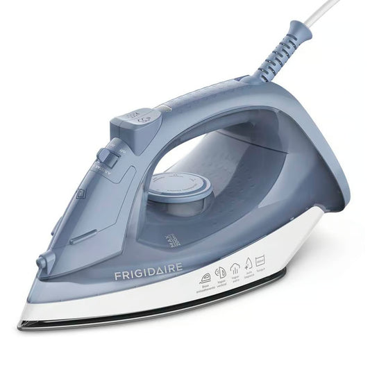Plancha a vapor Frigidaire 1200W color azul vista lateral
