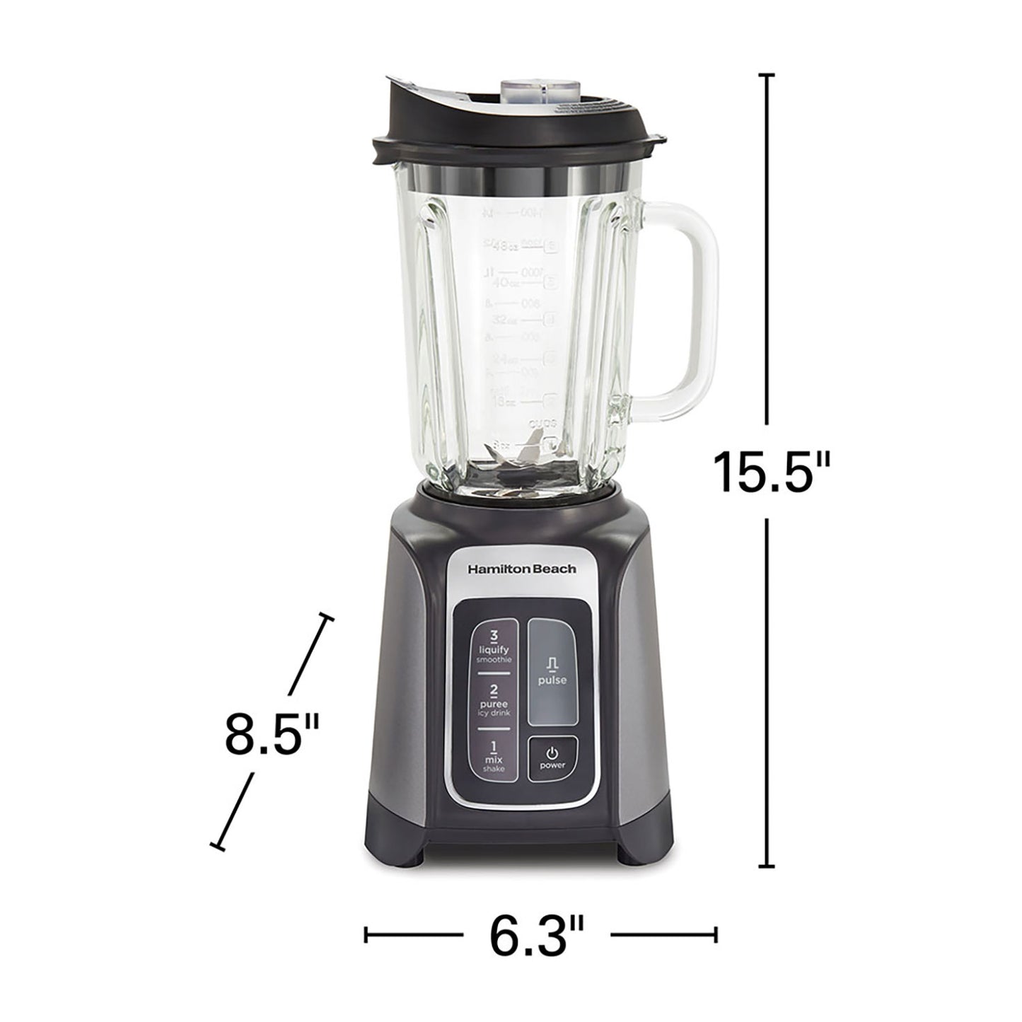 licuadora Hamilton Beach negra frontal, cocina moderna
