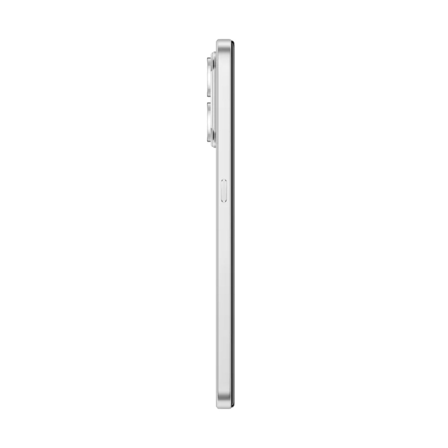 Teléfono HONOR blanco, vista lateral, delgado y elegante