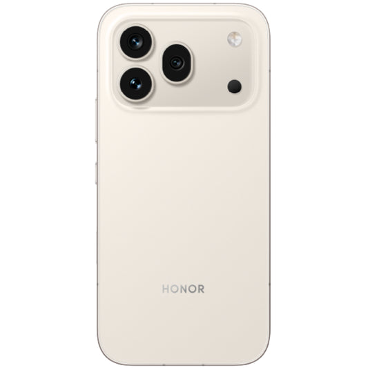 smartphone HONOR blanco vista trasera con cámara triple