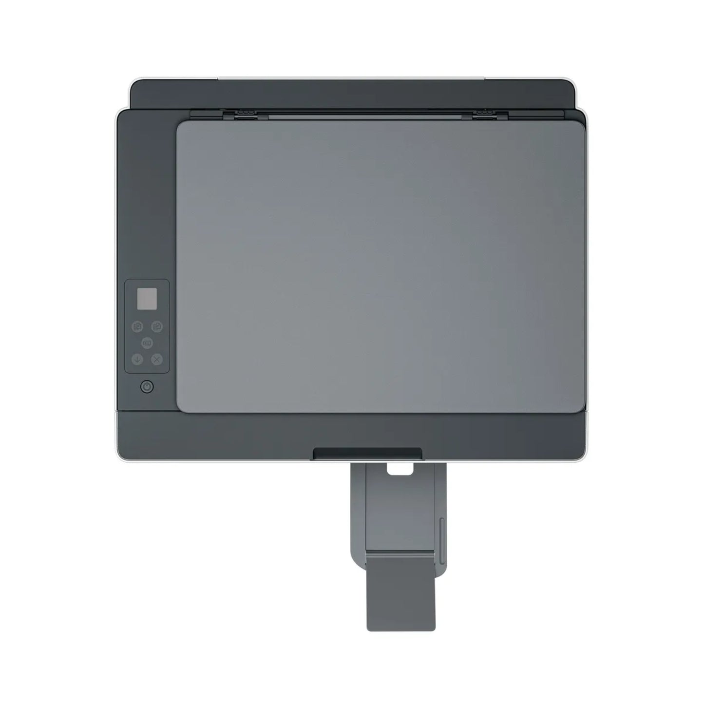 Impresora HP gris vista superior, ideal para oficina en casa