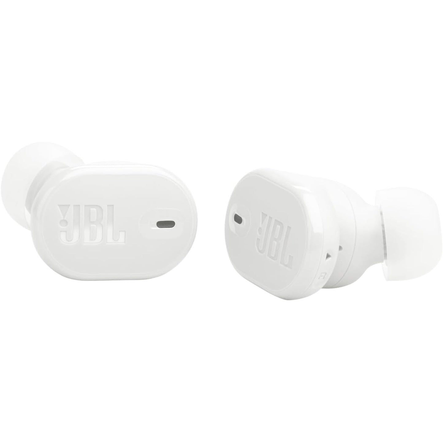 auricular con cancelación de ruido JBL blanco, vista lateral