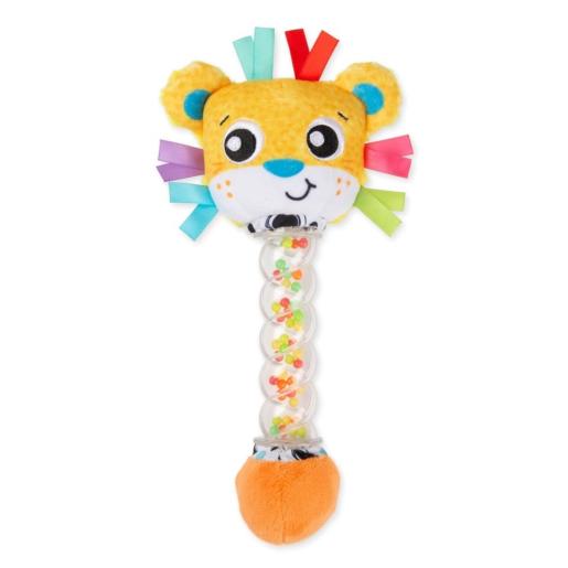 Juguete de peluche león amarillo con música, diseñado para estimular a bebés