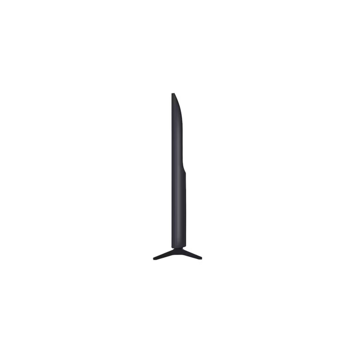 Televisor LG negro vista lateral delgado, ideal para espacios modernos