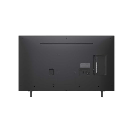 Vista trasera del televisor LG NanoCell 50 pulgadas con puertos de conexión y diseño delgado