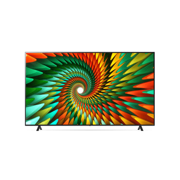 televisor LG NanoCell 70 pulgadas con pantalla ultra delgada, colores vivos y soporte de mesa para salón
