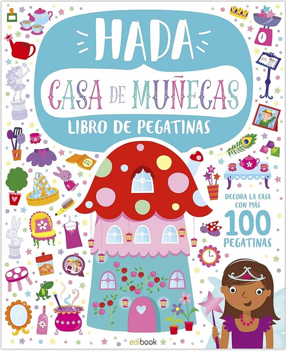 Libro infantil Casa de Muñecas, decoración con más de 100 pegatinas coloridas