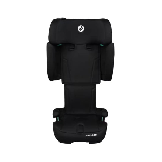 Silla Maxi Cosi negra vista frontal, ideal para seguridad infantil
