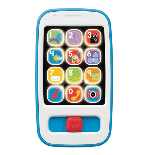 Fisher-Price Teléfono Inteligente Ríe y Aprende Azul – Luces y Sonidos